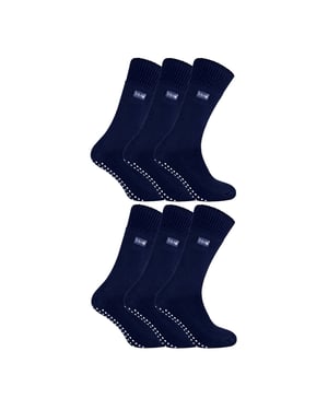 6 par herrtermiska innesockor med grepp