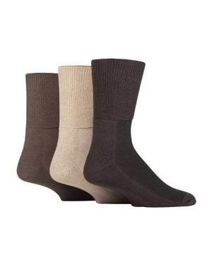 3-pack extra breda bambusockor för diabetiker för svullna ben
