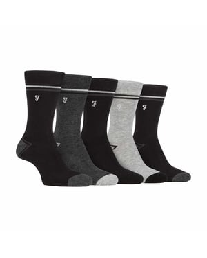 5 Pack Mens Bamboo Bright Striped Patterned Socks