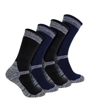 4 Pack Mens Cotton Reinforced Industrial Outdoor Work Socks