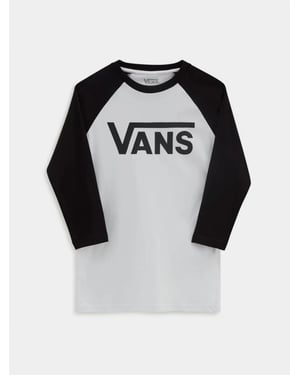 Vans Kids Classic Raglan 3/4 Sleeve T-Shirt in White