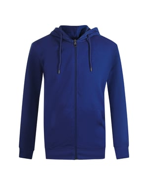 Cavalli Class Floral Bold Logo Irisblauwe Hoodie Met Rits