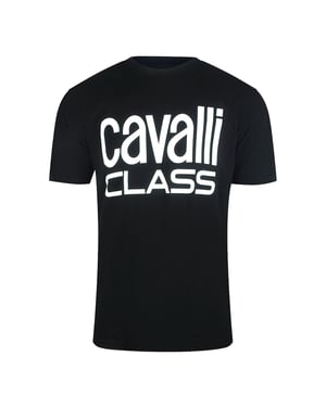 Cavalli Class Bold Brand Black T-shirt