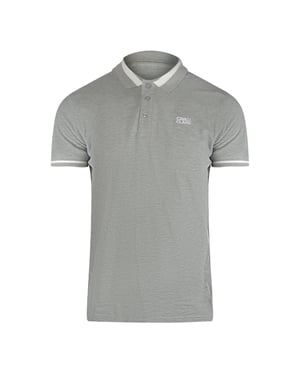 Cavalli Class Bold Stripe Collar Grijs Poloshirt