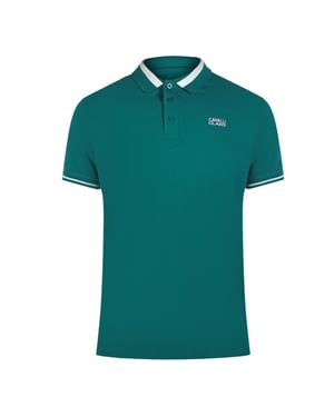 Cavalli Class Grön Pikétröja Med Rund Krage