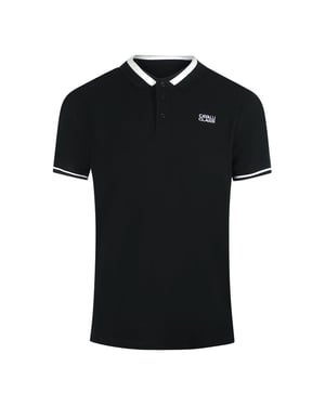 Cavalli Class Bold Stripe Collar Zwart Poloshirt