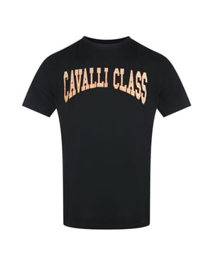 Cavalli Class Varsity Logo Black T-shirt