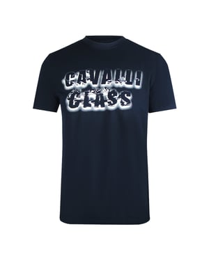 Cavalli Class Smoke Bold Logo Navy Blue T-shirt