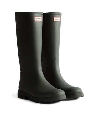 Hunter Downpour Hoge Laars Rubber Dames Donkergroene Wellington Boots