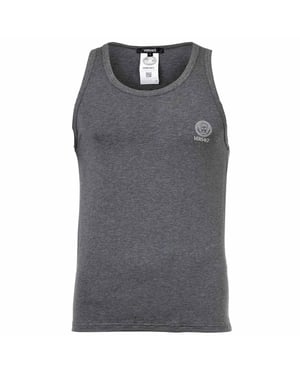 Versace T-Shirt Lange Mouwen Ronde Hals Jersey Topeka Bi-Stretch Katoen Organisch Nieuw Logo Vest
