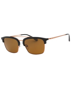 Emporio Armani Shiny Brown Frame Dark Brown Lensed Sunglasses