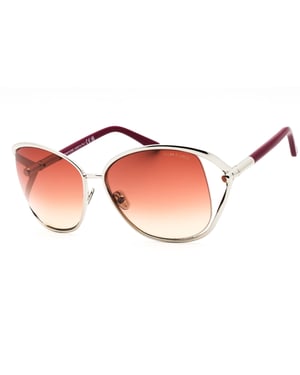 Tom Ford Marta Shiny Palladium Zilveren Zonnebril