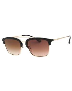 Emporio Armani Matte Pale Gold Frame Brown Gradient Lensed Sunglasses