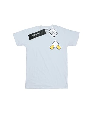 Disney Heren Donald Duck Rugzijde Borstprint T-Shirt (Wit)