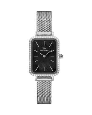 Daniel Wellington DW00100667 Ladies Quadro Black Lumine Silver 20mm Watch