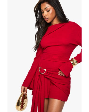Textured Asymmetric Playsuit