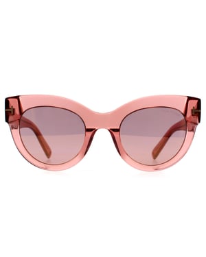 Tom Ford Cat Eye Womens Shiny Pink Pink Mirror Violet Gradient Lucilla FT1063