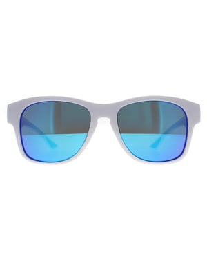 Smith Rectangle Unisex Matte White Blue Mirror Holiday