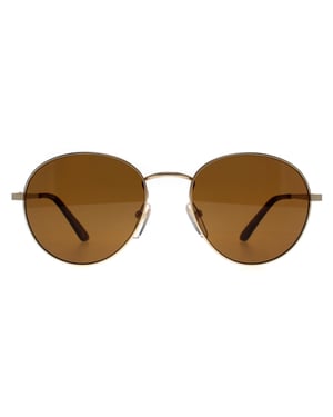 Smith Round Unisex Matte Gold Brown Polarized Prep