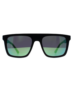 Police Square Mens Matte Black Smoke Green Mirror SPLF61 Beyond Lite 2