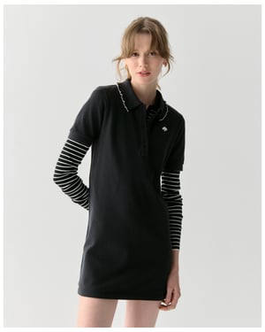 Ruffle Logo Polo Dress