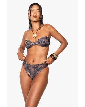 Swimwear Essentials Snake Print High Waist Brief