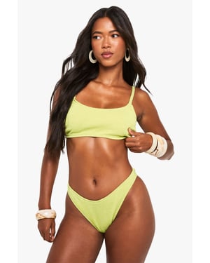 Swimwear Essentials Crinkle Scoop Neck Bikini Top