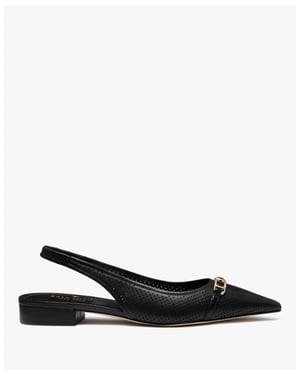 Hallie Perforated Leather Slingback Flat