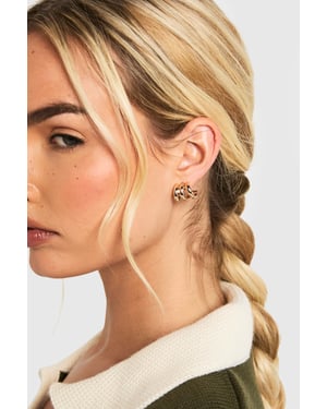 Gold Triple Mini Hoop Earrings