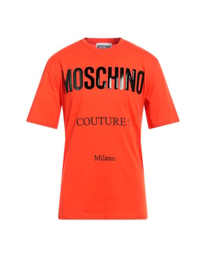 Moschino Couture Gloss Logo Oranje T-shirt