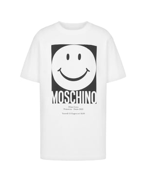 Moschino Smiley Logo Wit T-shirt