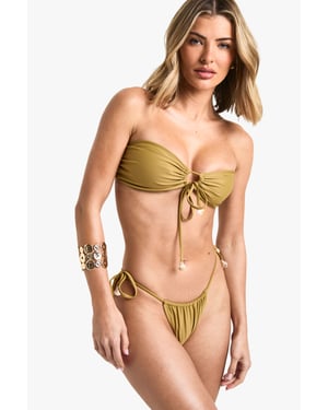 Shell Trim Tie Side Bikini Bottoms