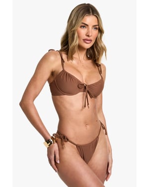 Hamsa Hand Charm Trim Tie Side Bikini Bottoms