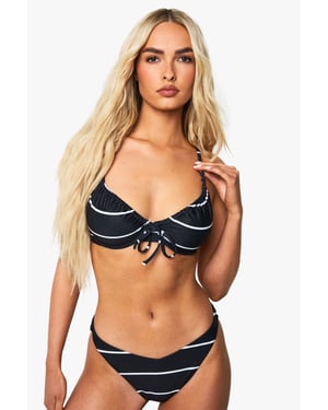 Swimwear Essentials Stripe V Front Brief