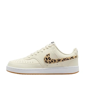 HF9552 Nike Womens Court Vision Trainers in White Leopard