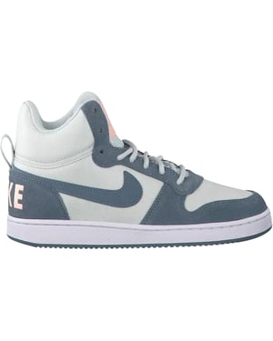 Nike Court Borough Mid Prem Silverfärgade Tränare