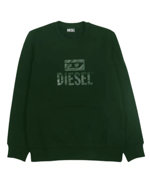 Diesel Mono Tone Logo Mörkgrön Tröja