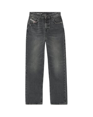 Diesel 1995 D-sark Zwarte Vervaagde Denim Broek