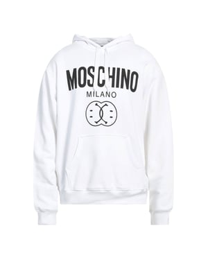 Moschino Milano Double Smiley White Hoodie