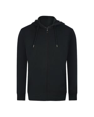 Cavalli Class Traditionell Leoparddesign Svart Huvtröja Med Dragkedja