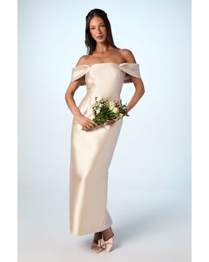 Coast Honoured Twill Bardot Column Midi Bridesmaid Dress