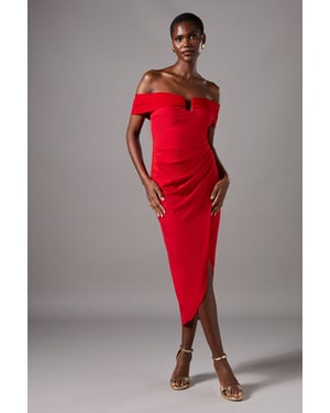Bardot Scuba Bodycon Midi Dress