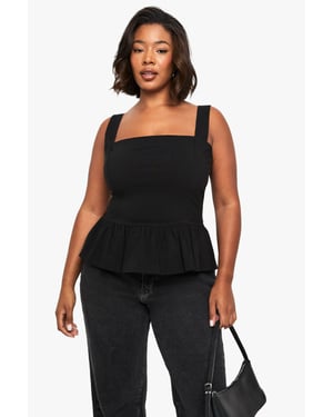 Plus bengaline peplum top
