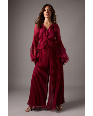 Soft Chiffon Frill Jumpsuit