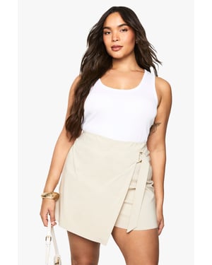 Plus Wrap Buckle Skort