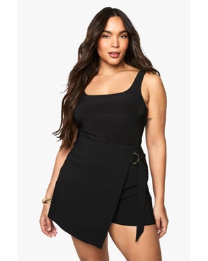 Plus Wrap Buckle Skort