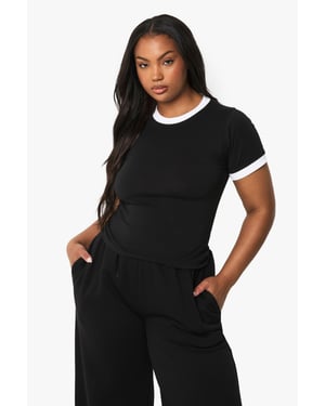 Plus Fitted Ringer Edge T-shirt