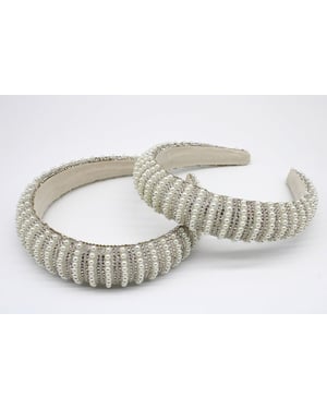 Crystal Gems and Mini Pearls Headband