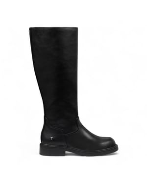 Windsorsmith Womens Black Fuax Leather Knee High Tall Boots - Blessing