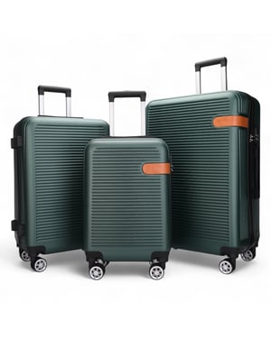 Harde koffer in smaragdgroen, robuust ABS, lichtgewicht bagage, vakantietas